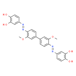 4,4'-[(3,3'-Dimethoxy[1,1'-biphenyl]-4,4'-diyl)bis(azo)]bis-1,2-benzenediol结构式