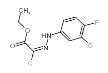 ETHYL 2-CHLORO-2-[2-(3-CHLORO-4-FLUOROPHENYL)-HYDRAZONO]ACETATE结构式