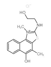 2-((2-Hydroxyethyl)amino)-1,4-dimethyl-1.lambda.~5~-naphtho[1,2-d][1,3]thiazol-5-ol structure