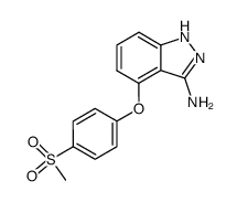 4-[4-(methylsulfonyl)phenoxy]-1H-indazol-3-amine结构式