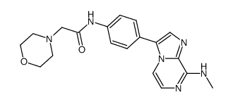 N-[4-(8-Methylamino-imidazo[1,2-a]pyrazin-3-yl)-phenyl]-2-morpholin-4-yl-acetamide Structure