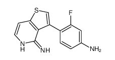 3-(4-amino-2-fluorophenyl)thieno[3,2-c]pyridin-4-amine结构式