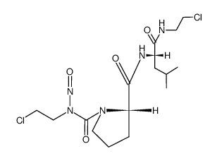 N-(chloro-2-ethyl) N-nitrosocarbamoyl L-prolyl L-leucine chloro-2 ethylamide Structure