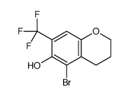 5-bromo-7-(trifluoromethyl)-3,4-dihydro-2H-chromen-6-ol结构式
