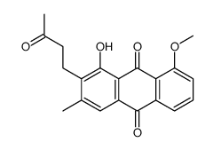 1-hydroxy-8-methoxy-3-methyl-2-(3-oxobutyl)anthracene-9,10-dione Structure