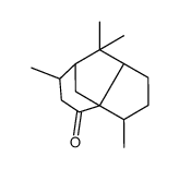 octahydro-3,6,8,8-tetramethyl-4H-3a,7-methanoazulen-4-one structure