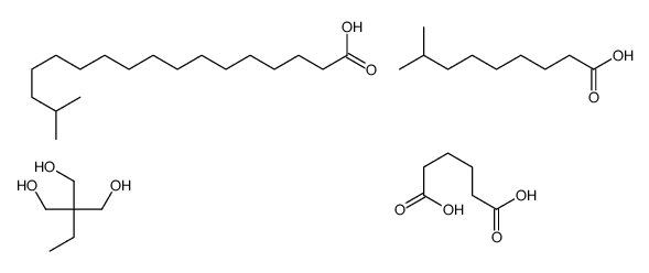 2-ethyl-2-(hydroxymethyl)propane-1,3-diol,hexanedioic acid,16-methylheptadecanoic acid,8-methylnonanoic acid结构式