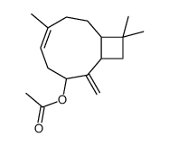 6,10,10-trimethyl-2-methylenebicyclo[7.2.0]undec-5-en-3-yl acetate结构式