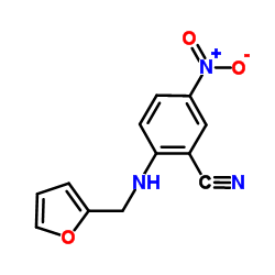 2-[(2-Furylmethyl)amino]-5-nitrobenzonitrile Structure