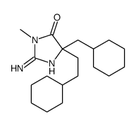 (5R)-5-(2-Cyclohexylethyl)-5-(cyclohexylmethyl)-2-imino-3-methyl- 4-imidazolidinone Structure