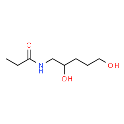 Propionamide,N-(2,5-dihydroxypentyl)- (5CI)结构式