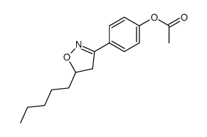 3-(4-acetoxyphenyl)-5-pentyl-2-isoxazoline结构式