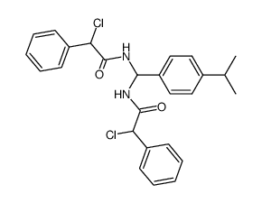 bis-(2-chloro-2-phenyl-acetylamino)-(4-isopropyl-phenyl)-methane结构式