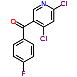 (4,6-二氯吡啶-3-基)(4-氟苯基)甲酮结构式