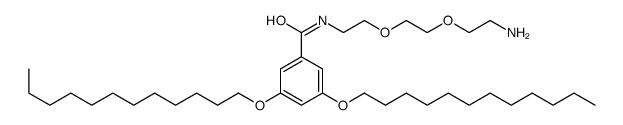 N-[2-[2-(2-aminoethoxy)ethoxy]ethyl]-3,5-didodecoxybenzamide结构式