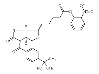 n1-(4-(t-butyl)benzoyl)-d-(+)biotin 2-nitrophenyl ester structure
