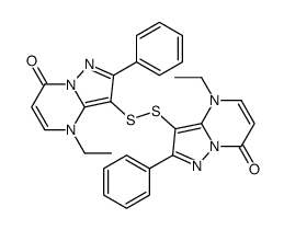 4-ethyl-3-[(4-ethyl-7-oxo-2-phenylpyrazolo[1,5-a]pyrimidin-3-yl)disulfanyl]-2-phenylpyrazolo[1,5-a]pyrimidin-7-one Structure