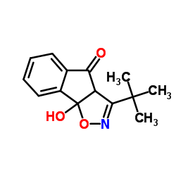 8b-Hydroxy-3-(2-methyl-2-propanyl)-3a,8b-dihydro-4H-indeno[2,1-d][1,2]oxazol-4-one Structure