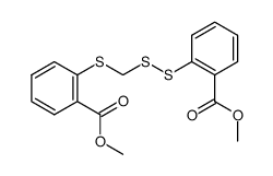methyl 2-((((2-(methoxycarbonyl)phenyl)disulfanyl)methyl)thio)benzoate Structure
