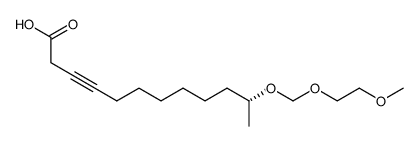 (R)-11-<(2-methoxyethoxy)-methoxy>-3-dodecynoic acid结构式