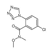 5-chloro-N-methoxy-N-methyl-2-(tetrazol-1-yl)benzamide Structure