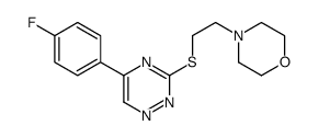 4-[2-[[5-(4-fluorophenyl)-1,2,4-triazin-3-yl]sulfanyl]ethyl]morpholine Structure