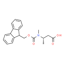 (S)-3-((((9H-Fluoren-9-yl)methoxy)carbonyl)(methyl)amino)butanoicacid Structure
