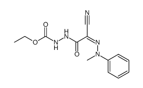 N'-[2-Cyano-2-(methyl-phenyl-hydrazono)-acetyl]-hydrazinecarboxylic acid ethyl ester Structure