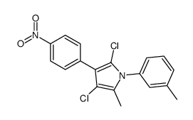 2,4-dichloro-5-methyl-1-(3-methylphenyl)-3-(4-nitrophenyl)pyrrole结构式