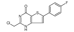 Thieno[3,2-d]pyrimidin-4(3H)-one, 2-(chloromethyl)-6-(4-fluorophenyl) Structure