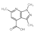 1,3,6-Trimethyl-1h-pyrazolo[3,4-b]pyridine-4-carboxylicacid Structure