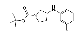 3-(3-FLUORO-PHENYLAMINO)-PYRROLIDINE-1-CARBOXYLIC ACID TERT-BUTYL ESTER Structure