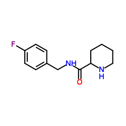N-(4-Fluorobenzyl)-2-piperidinecarboxamide结构式