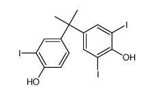 4-[2-(4-hydroxy-3-iodophenyl)propan-2-yl]-2,6-diiodophenol结构式