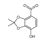 2,2-dimethyl-7-nitro-1,3-benzodioxol-4-ol结构式