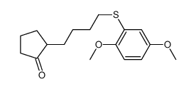 2-[4-(2,5-dimethoxyphenyl)sulfanylbutyl]cyclopentan-1-one Structure