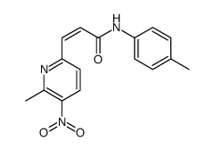 3-(6-methyl-5-nitropyridin-2-yl)-N-(4-methylphenyl)prop-2-enamide结构式