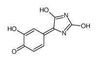 Hydantoin, 5-(3-hydroxy-4-oxo-2,5-cyclohexadien-1-ylidene)- (7CI) structure