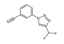 3-[4-(difluoromethyl)triazol-1-yl]benzonitrile Structure