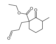 3-(1-Ethoxycarbonyl-3-methyl-2-oxo-cyclohexyl)-propionaldehyd Structure