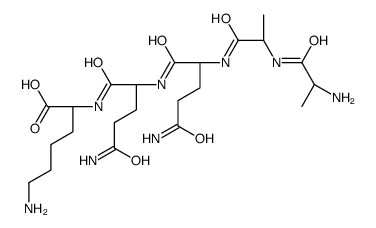 (2S)-6-amino-2-[[(2S)-5-amino-2-[[(2S)-5-amino-2-[[(2R)-2-[[(2R)-2-aminopropanoyl]amino]propanoyl]amino]-5-oxopentanoyl]amino]-5-oxopentanoyl]amino]hexanoic acid结构式