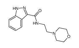 N-(2-morpholin-4-ylethyl)-1H-indazole-3-carboxamide结构式