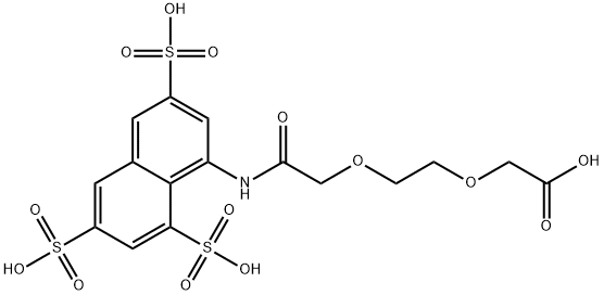 2-(2-(2-oxo-2-((3,6,8-trisulfonaphthalen-1-yl)amino)ethoxy)ethoxy)aceticacid结构式