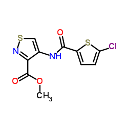 Methyl 4-{[(5-chloro-2-thienyl)carbonyl]amino}-1,2-thiazole-3-carboxylate结构式