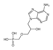 [3-(6-aminopurin-9-yl)-2-hydroxypropoxy]methylphosphonic acid结构式