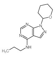 1H-Pyrazolo[3,4-d]pyrimidin-4-amine,N-propyl-1-(tetrahydro-2H-pyran-2-yl)-结构式