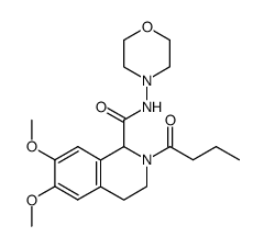 2-Butyryl-6,7-dimethoxy-1,2,3,4-tetrahydro-isoquinoline-1-carboxylic acid morpholin-4-ylamide结构式