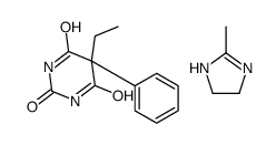 5-ethyl-5-phenylbarbituric acid, compound with 4,5-dihydro-2-methyl-1H-imidazole (1:1)结构式