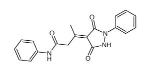 3-(3,5-dioxo-1-phenylpyrazolidin-4-ylidene)-N-phenylbutanamide Structure