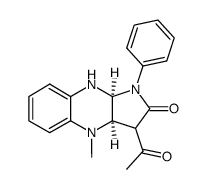 (3aR,9aS)-3-Acetyl-4-methyl-1-phenyl-1,3,3a,4,9,9a-hexahydro-pyrrolo[2,3-b]quinoxalin-2-one Structure